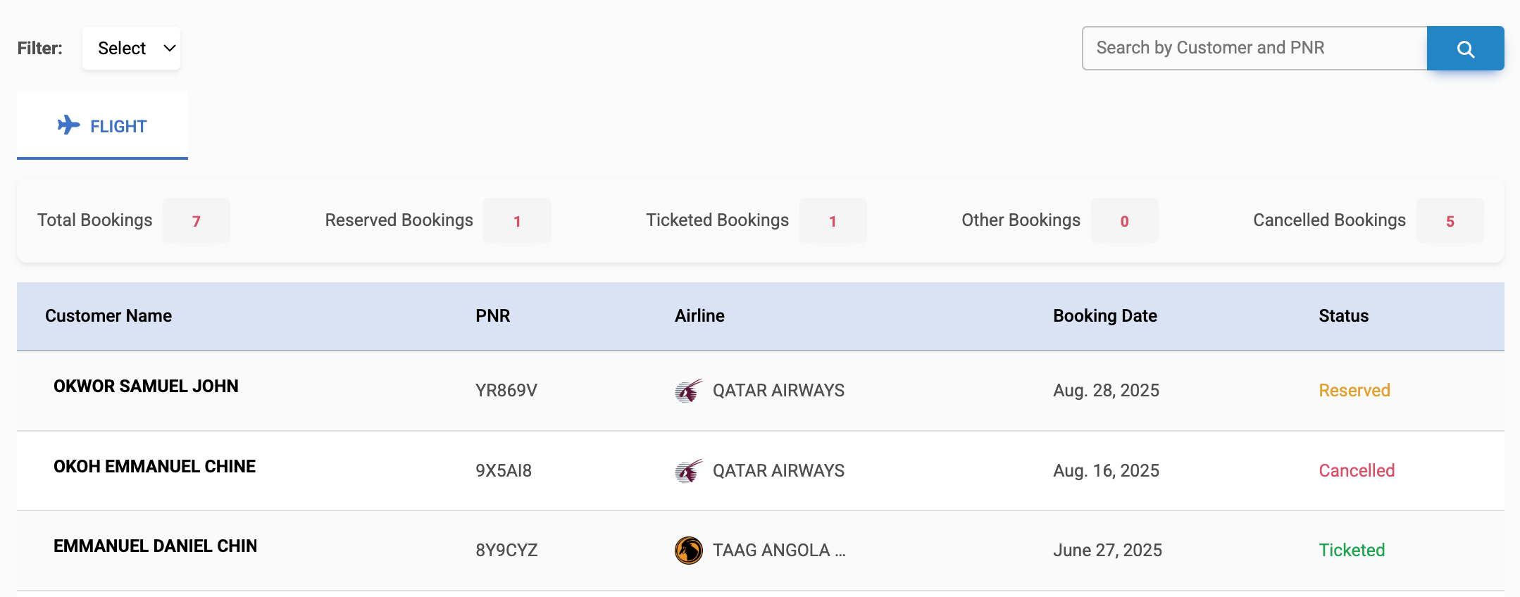 Manage Bookings